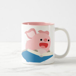 The Flying Book and Cartoon Pig Mug