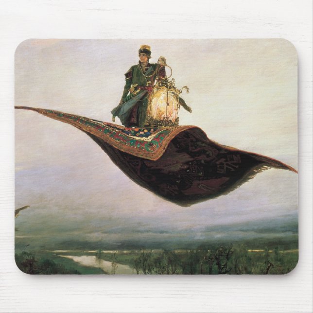 The Flying Carpet by Viktor Vasnetsov (1880) Mouse Pad (Front)