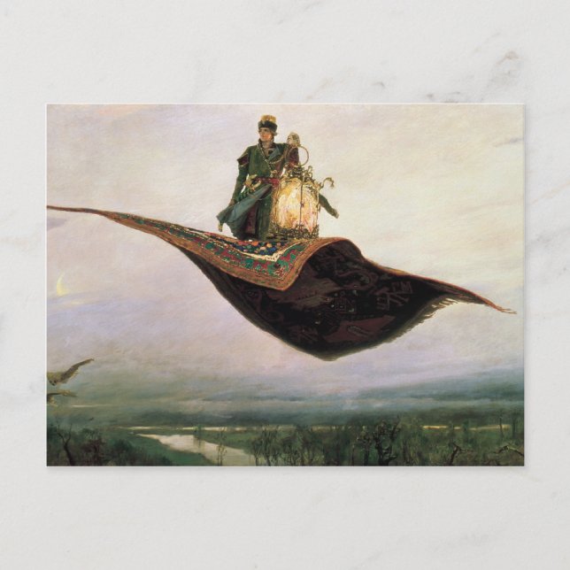 The Flying Carpet by Viktor Vasnetsov (1880) Postcard (Front)