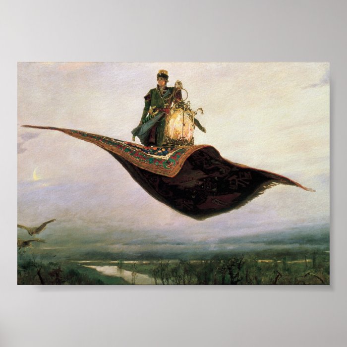 The Flying Carpet by Viktor Vasnetsov (1880) Poster