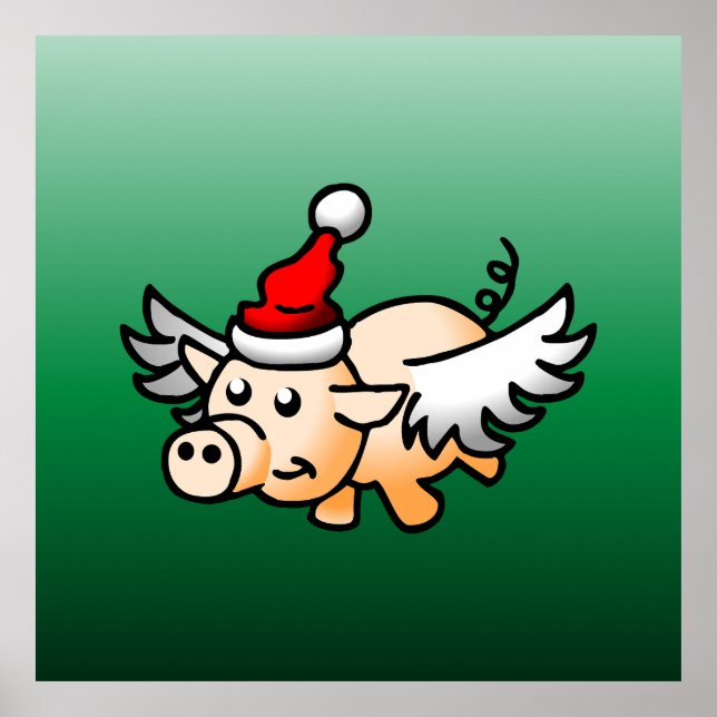 The Flying Christmas Pig Poster (Front)