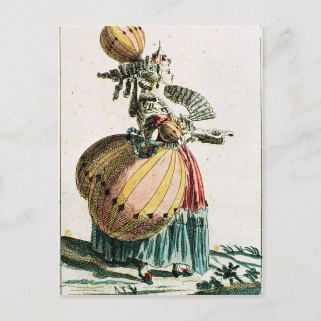 The Flying Coquette, c.1784 (colour engraving) Postcard (Front)