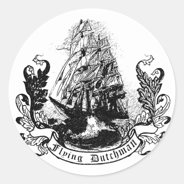 The Flying Dutchman Classic Round Sticker (Front)