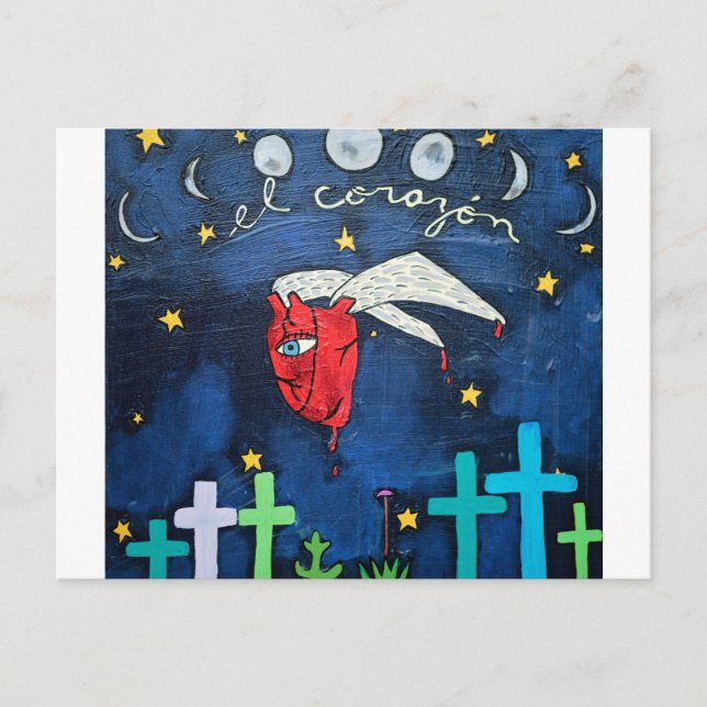 The Flying Heart Postcard (Front)