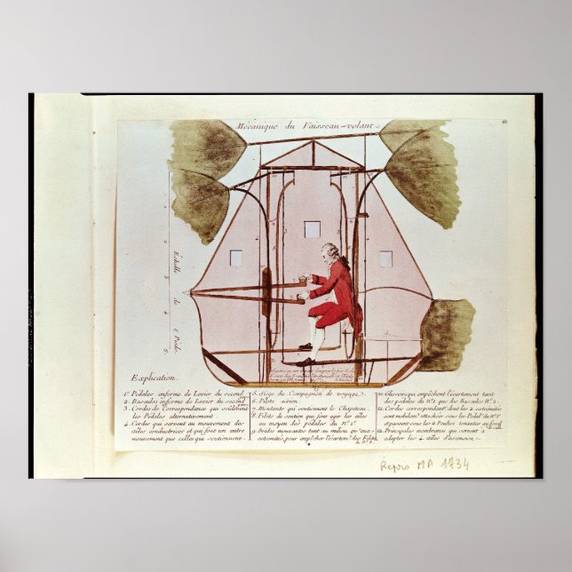 The Flying Machine of Jean Pierre Blanchard Poster (Front)