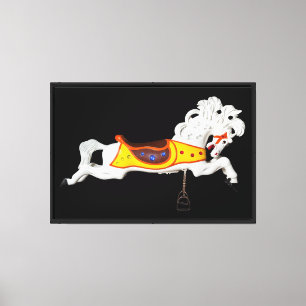 The Flying Mane, Parker Carousel Horse Canvas Print