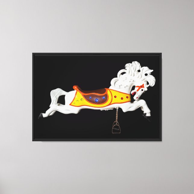 The Flying Mane, Parker Carousel Horse Canvas Print (Front)