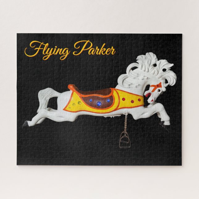The Flying Mane, Parker Carousel Horse Jigsaw Puzzle (Horizontal)