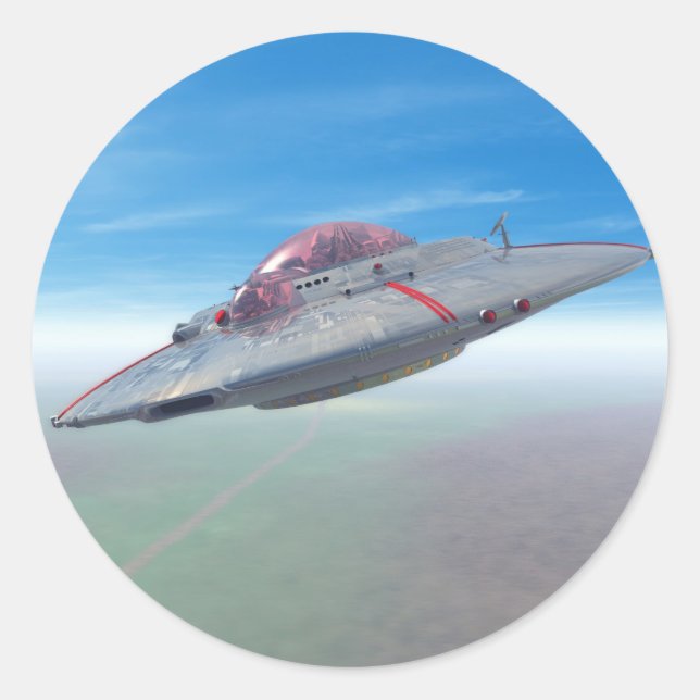 The Flying Saucer Sticker (Front)