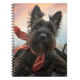 The Flying Scottish Terrier Dog Notebook