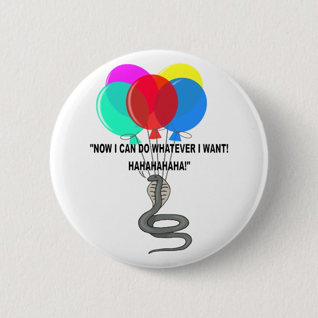 The Flying Snake Pinback Button (Front)