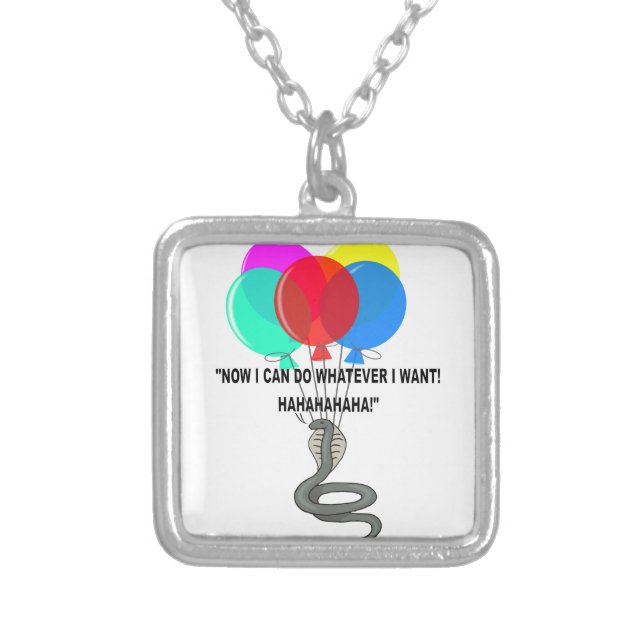 The Flying Snake Silver Plated Necklace (Front)