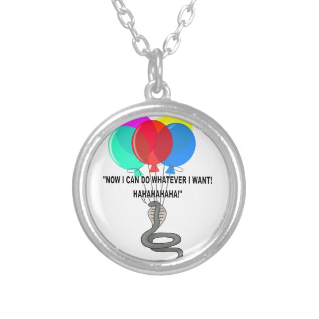 The Flying Snake Silver Plated Necklace (Front)