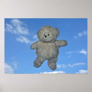 The flying teddy bear poster