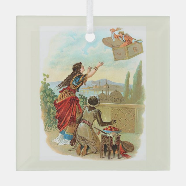 The Flying Trunk  Glass Ornament (Front)