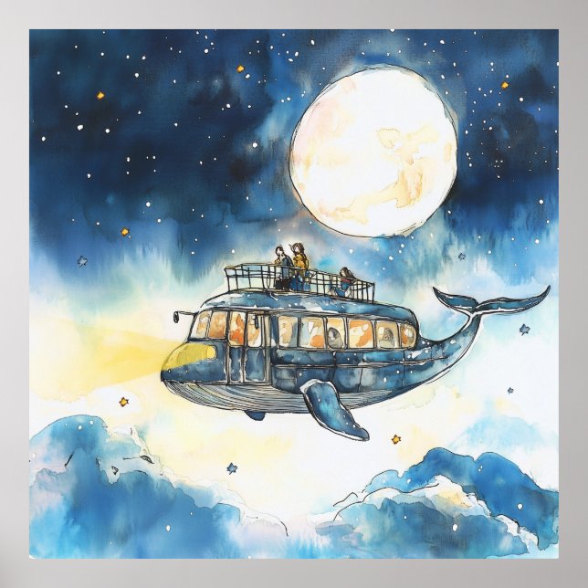 The Flying Whale Bus Poster (Front)
