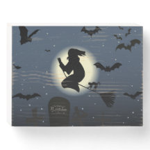 the flying witch halloween scene