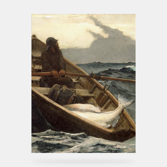 The Fog Warning by Winslow Homer Acrylic Sign (Front)