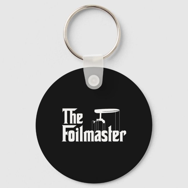 The Foilmaster - Funny E-foil Foilboard Surfing Gi Keychain (Front)