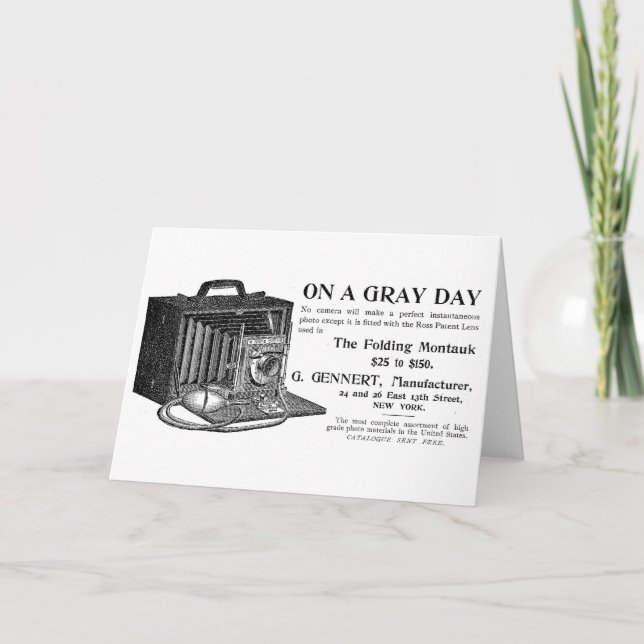 The Folding Montauk Camera Card (Front)