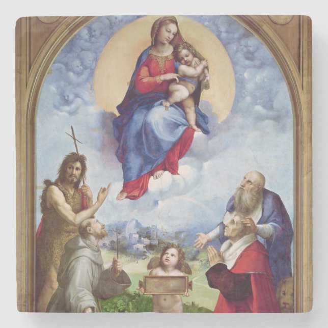 The Foligno Madonna, c.1511-12 Stone Coaster (Front)