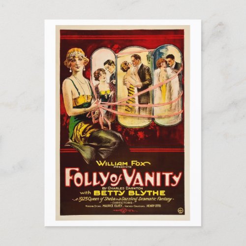 The Folly of Vanity 1925 Film Postcard
