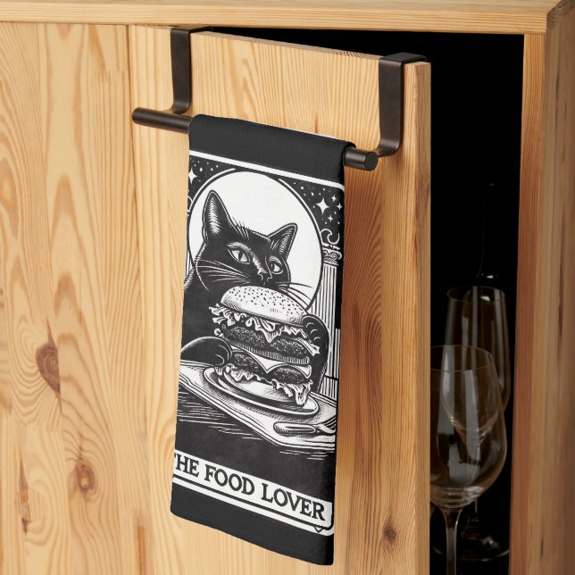 The Food Lover Funny Tarot  Kitchen Towel (Thirds Fold)