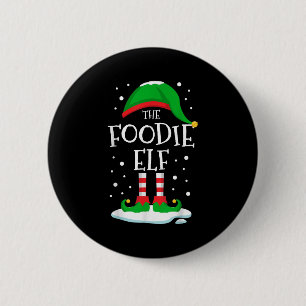 The Foodie Elf Christmas Family Matching Xmas Grou Button