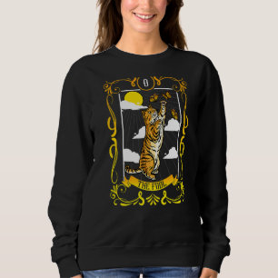 The Fool Cat Arcana Tarot Card Mystical Wiccan Sweatshirt