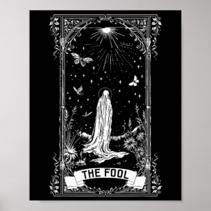 The Fool Ghost Cottagecore Tarot Card Major Arcana Poster