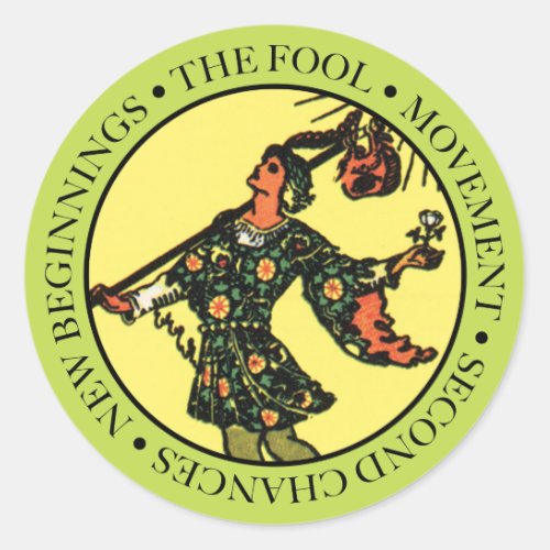 The Fool Sticker with Text