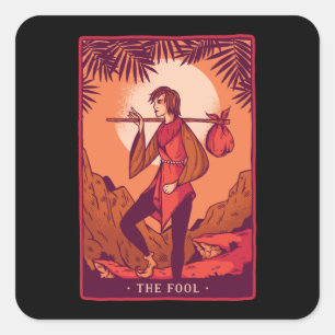 The fool - Tarot Card Gift Square Sticker
