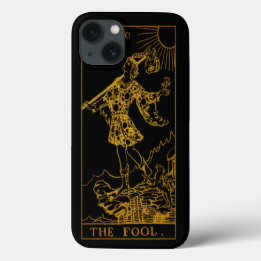 The Fool Tarot Card | Gold And Black | iPhone 13 Case