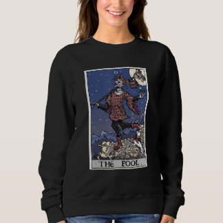 The Fool Tarot Card Halloween Jester Gothic Spooky Sweatshirt