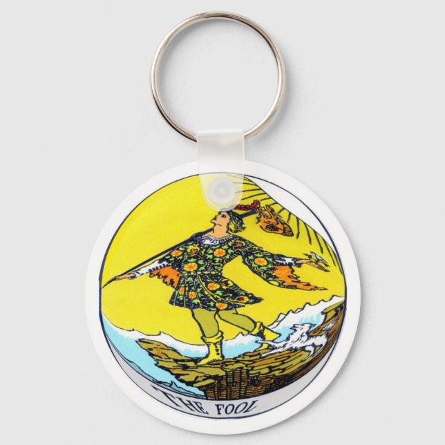 The Fool Tarot Card Keychain (Front)