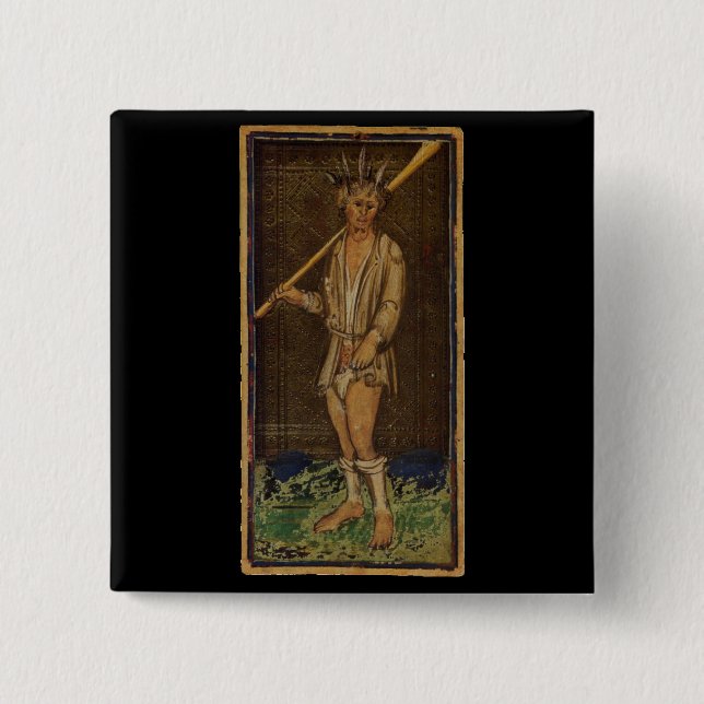 The Fool Tarot Card Pinback Button (Front)