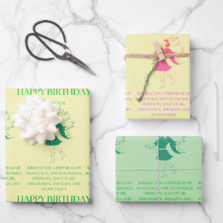"The Fool” Tarot Me Birthday Wrapping Paper Sheets