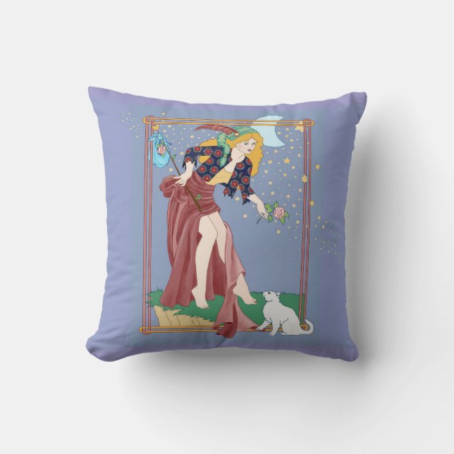 The Fool Throw Pillow (Front)