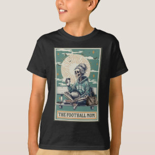 The Football Mom Skeleton Tarot Card Ballpark Mom  T-Shirt