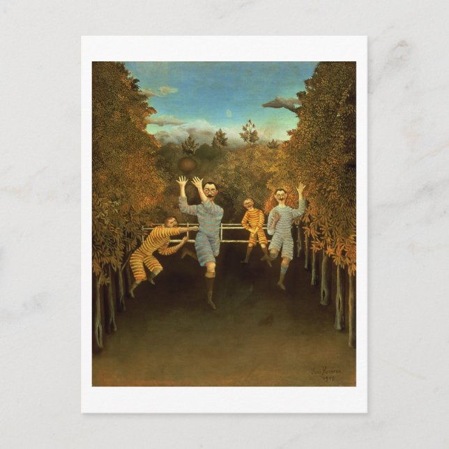 The Football players,1908 (oil on canvas) Postcard (Front)