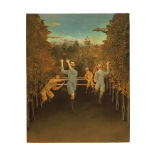 The Football players,1908 (oil on canvas) Wood Wall Decor