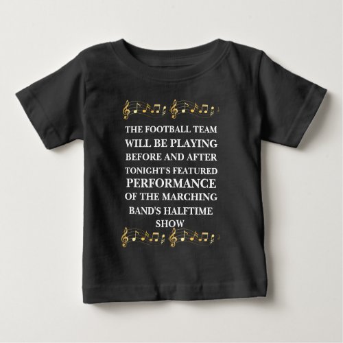 The football team will play marching band shirt