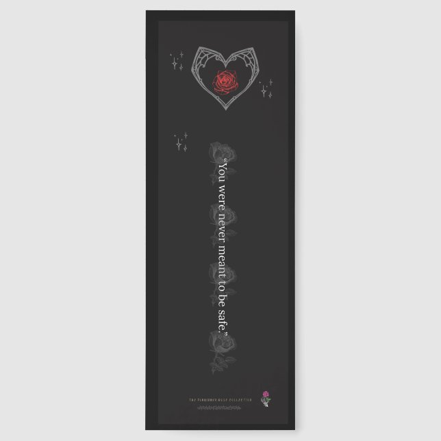 The Forbidden Rose: Never Safe Bookmarks (Front)