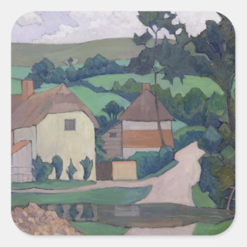 The Ford oil on canvas Square Sticker