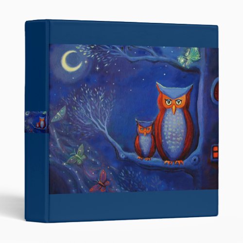 The Forest At Night _ Owl art Binder