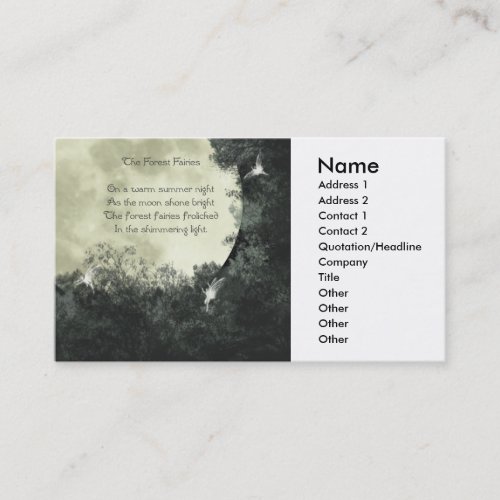 The Forest Fairies Business Card