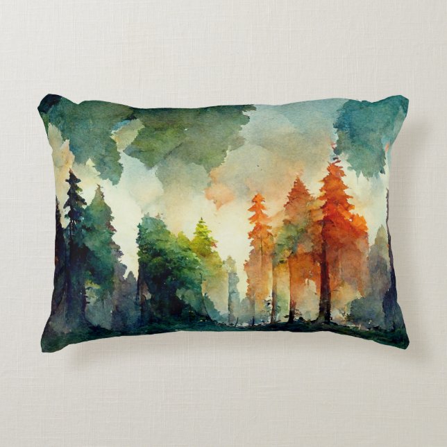 The Forest (nature) Accent Pillow (Front)