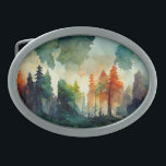 The Forest (nature) Belt Buckle<br><div class="desc">Embrace the calming beauty of forest‑inspired nature with this elegant design. Ideal for lovers of trees, woodland themes, and minimal nature art. Adds a stylish touch to your home décor, office accessories, or intriguing seasonal gifts. Suitable for a variety of products including binders, journals, wall art, cushions, and more.</div>
