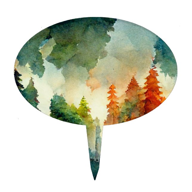The Forest (nature) Cake Topper (Front)