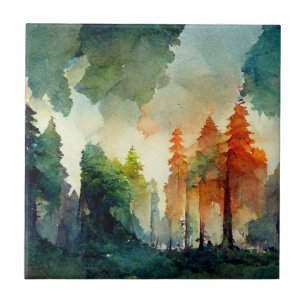 The Forest (nature) Ceramic Tile